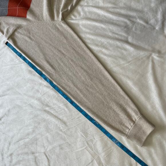 Walter Hagen Men's Cotton V Neck Geometric Sweater XL Tan Orange Gray Nice - Picture 10 of 10